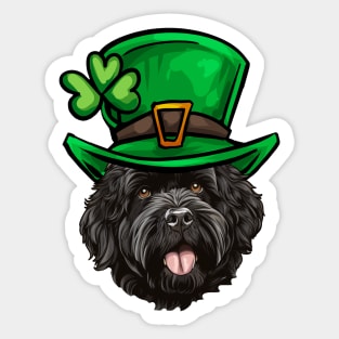 Funny St Patricks Day Bouvier des Flandres Sticker